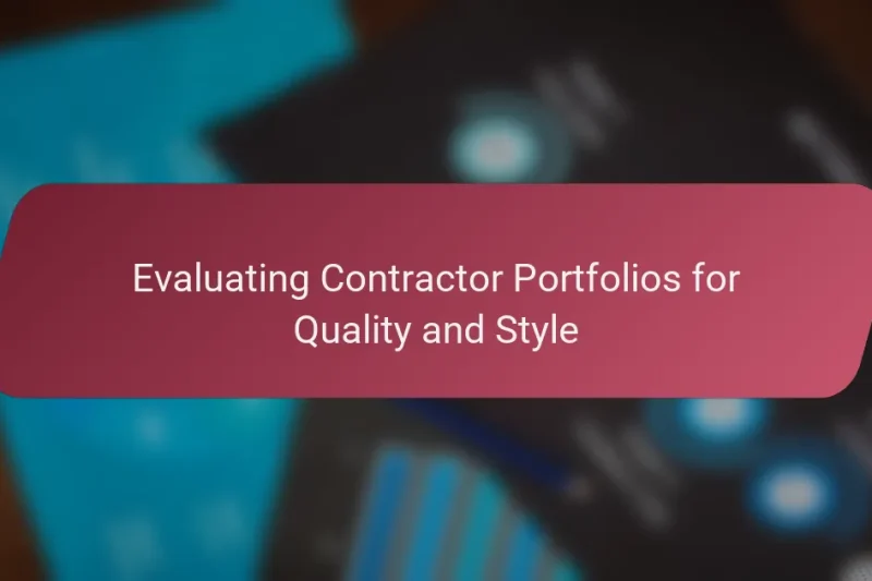 Evaluating Contractor Portfolios for Quality and Style