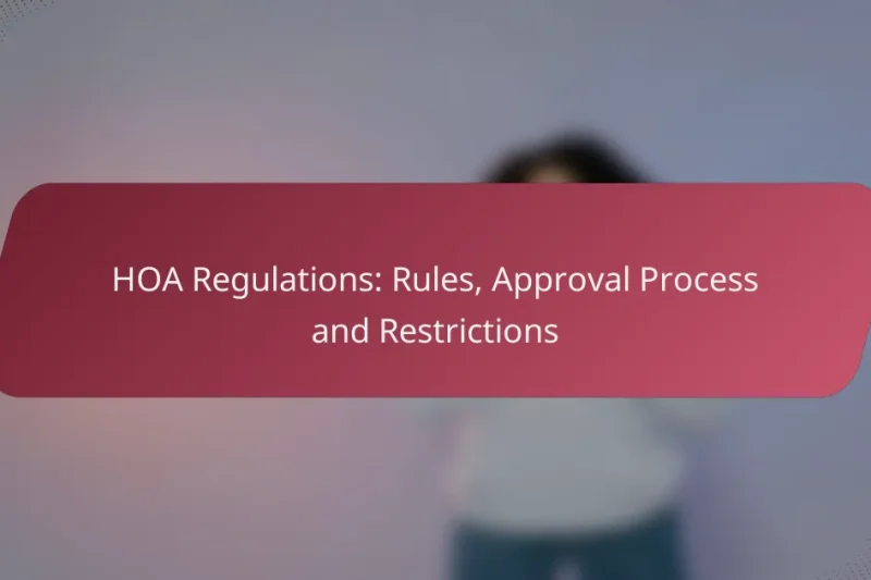 HOA Regulations: Rules, Approval Process and Restrictions