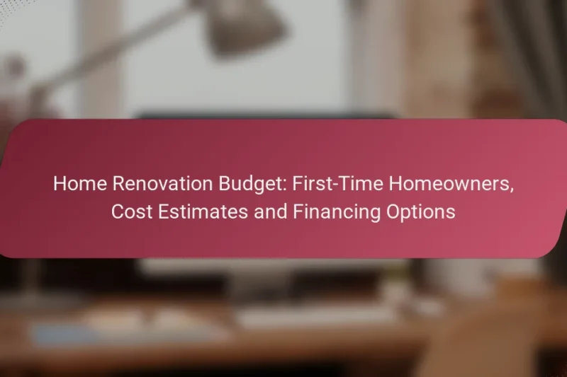 Home Renovation Budget: First-Time Homeowners, Cost Estimates and Financing Options