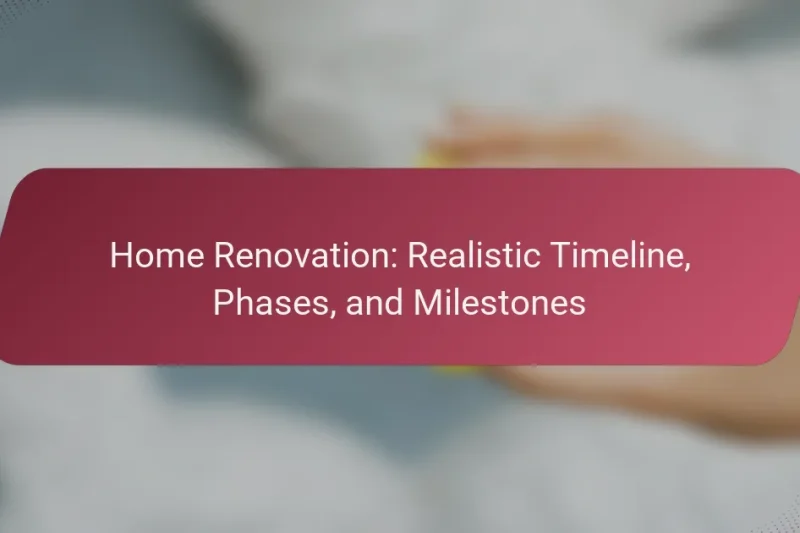 Home Renovation: Realistic Timeline, Phases, and Milestones
