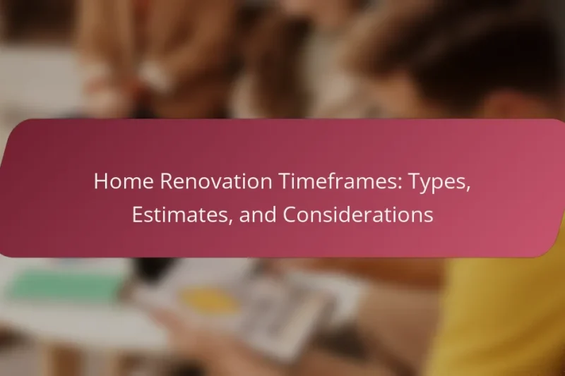 Home Renovation Timeframes: Types, Estimates, and Considerations