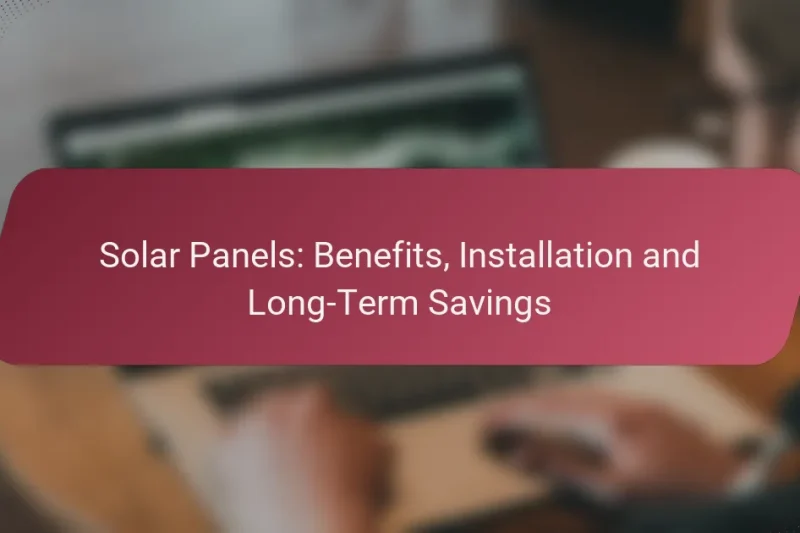 Solar Panels: Benefits, Installation and Long-Term Savings