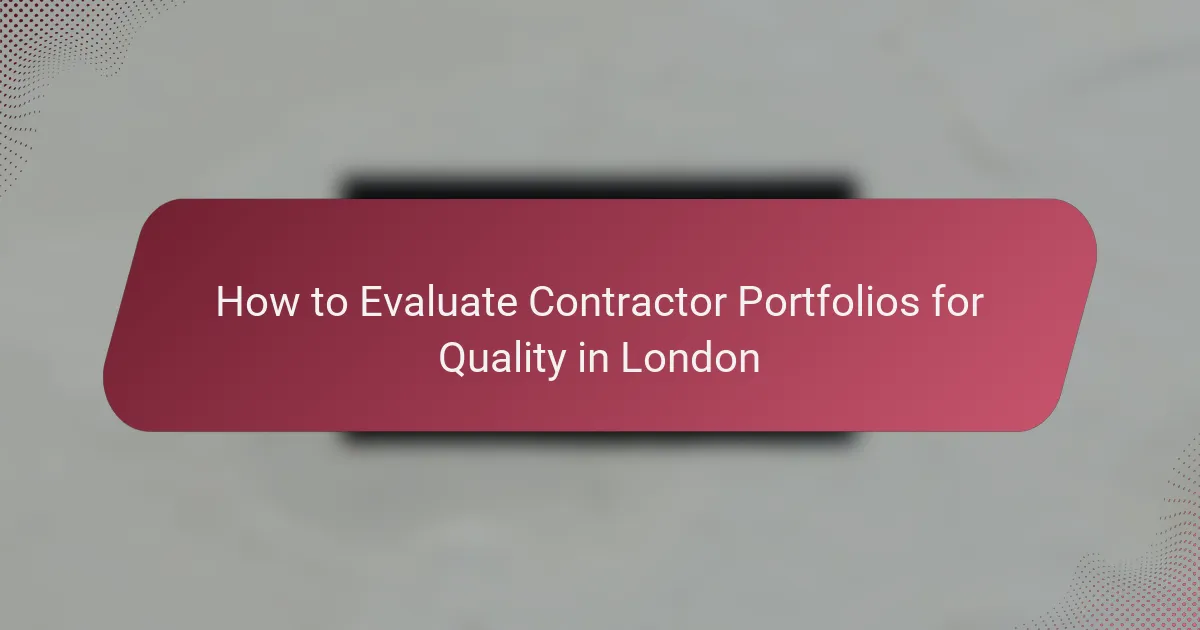 How to Evaluate Contractor Portfolios for Quality in London